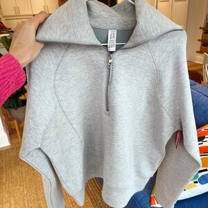 New with tags: SPANX Heather Gray Women's Half Zip Jacket